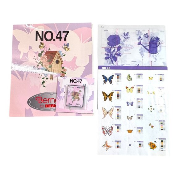 Bernette No.47 Embroidery Design Set Floral & Butterfly Patterns For Bernina - Picture 3 of 7
